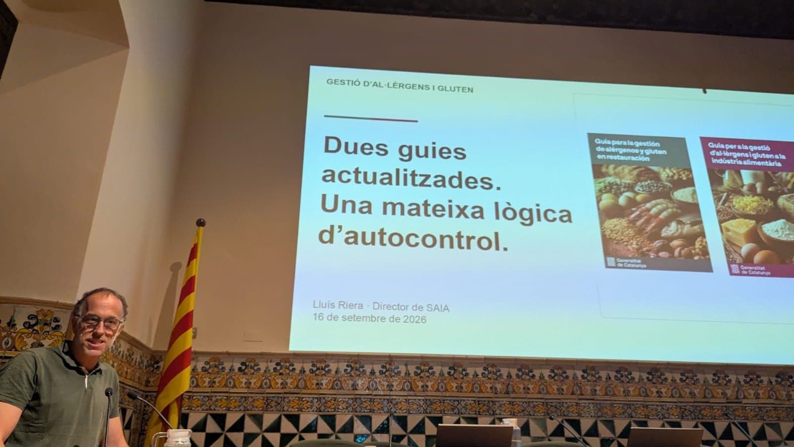 Avui a l’ACSA: Lluís Riera presenta les dues guies de gestió d’al·lèrgens i gluten