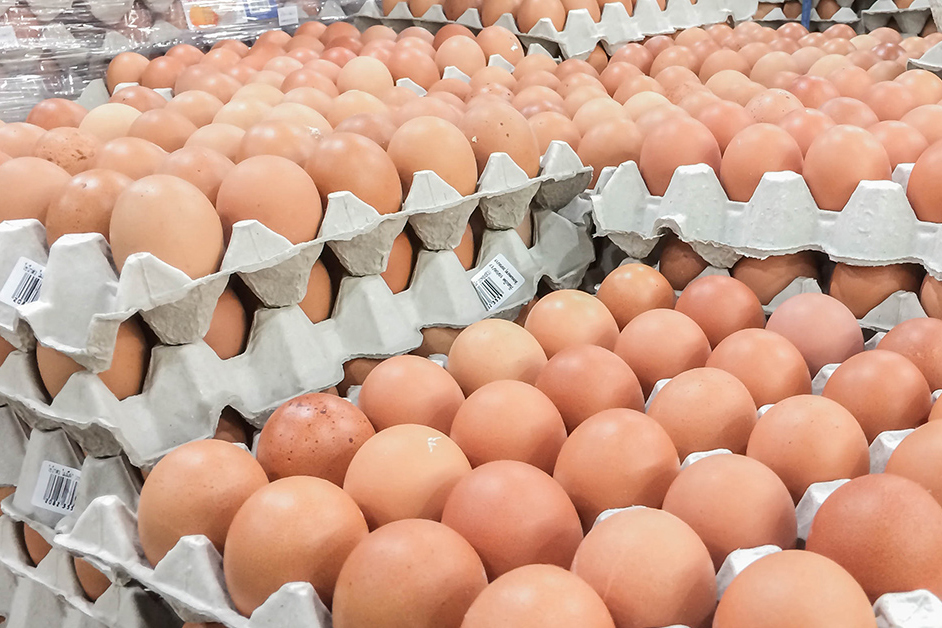 Huevos en el supermercado