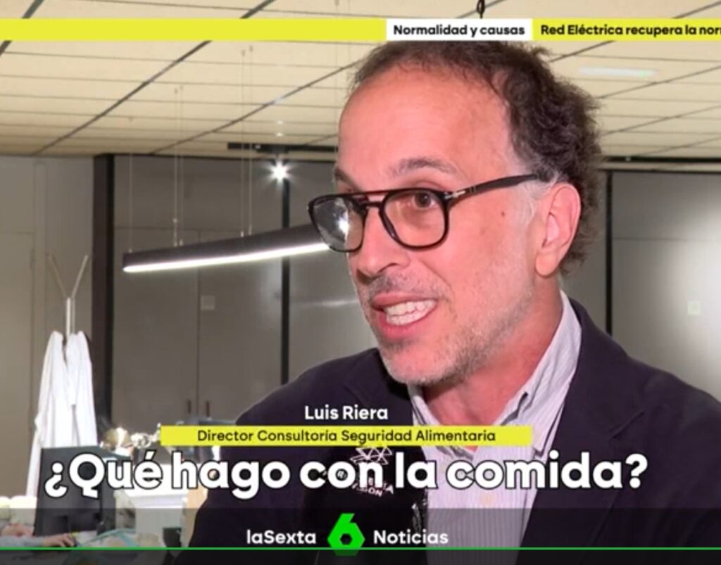 ¿Cuánto dura la comida en la nevera tras el apagón? Luis Riera director de SAIA lo explica en La Sexta